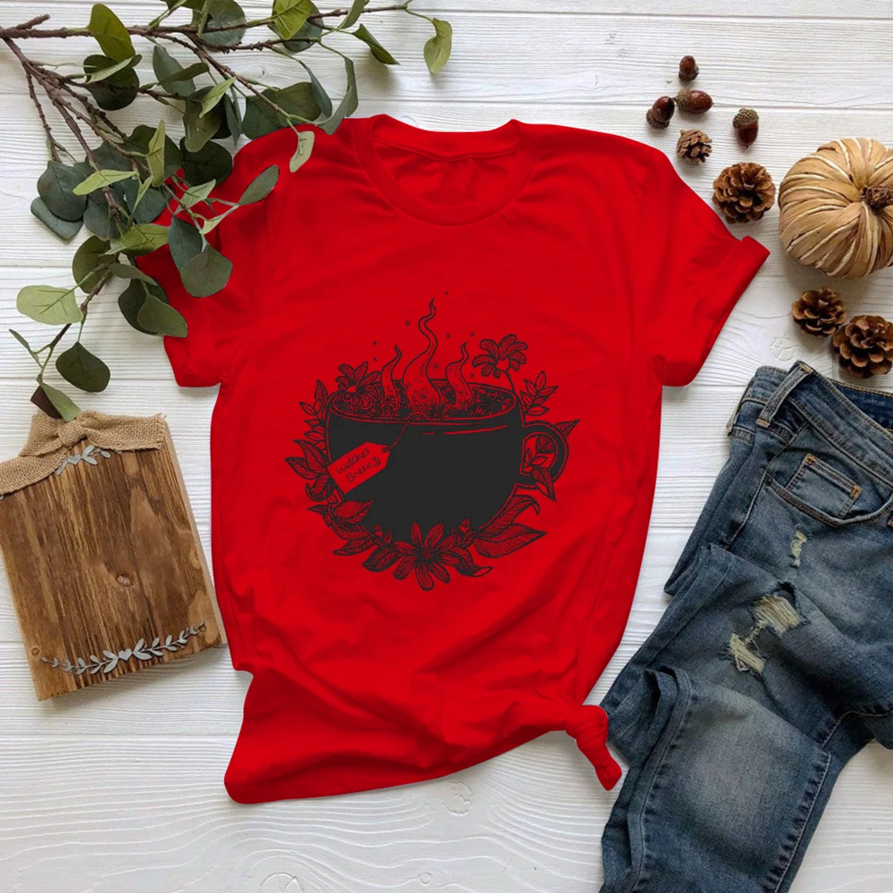 Новинка футболка MUMOU с цветочной чашкой чая женская в стиле хоп милая забавная