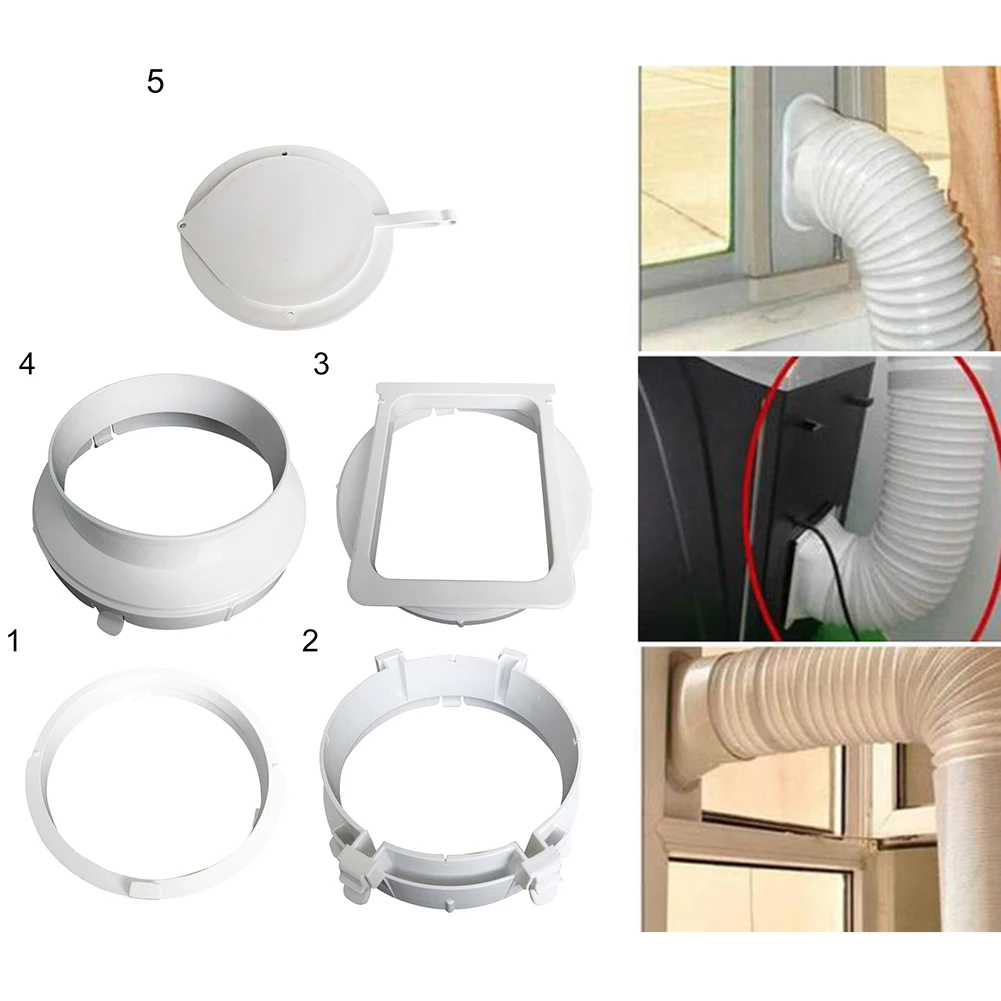 

Portable Air Conditioner Casement Exhaust Duct Pipe Hose Interface Connector Seal Air Vent Exhaust Duct Pipe Window Adaptor