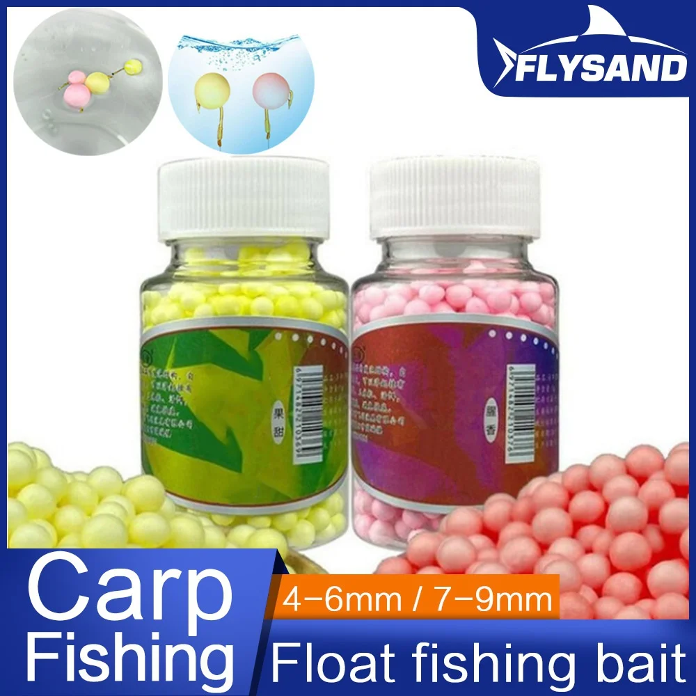

FLYSAND Soft Carp Fishing Bait Lure Ups Float Ball Floating Beads Boilies Rig Popup Fishing Accessory 4-6mm OR 7-9mm Optional