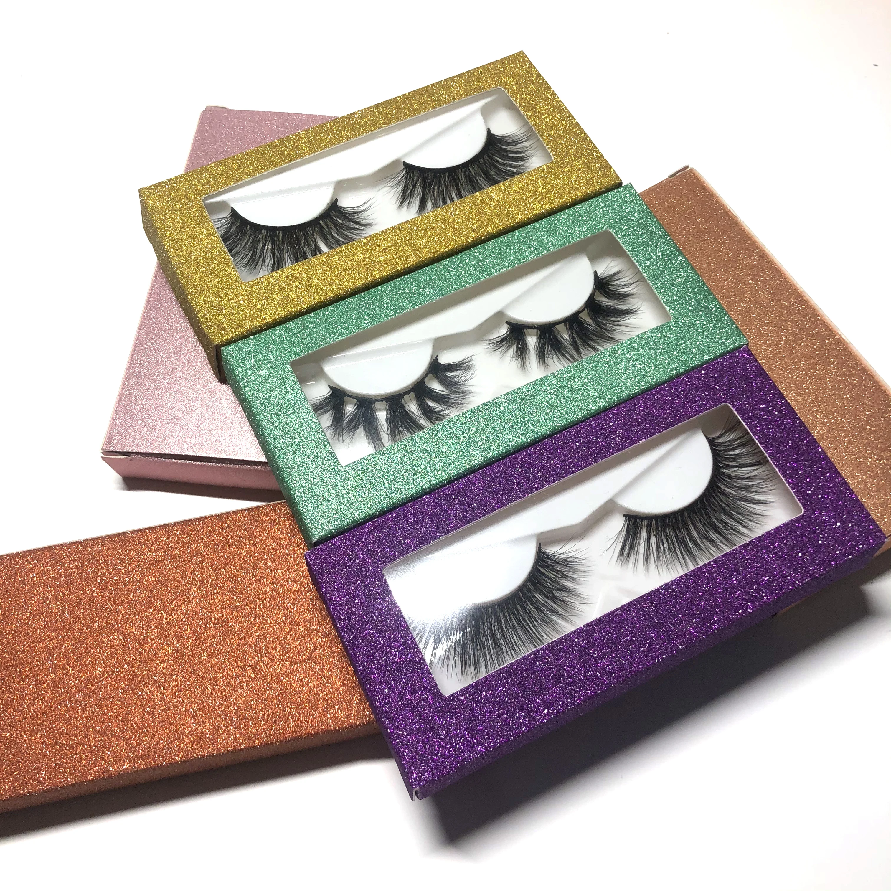 

Newest Wholesale Faux Mink False Eyelash Fluffy Wispy Natural 15mm 3D Silk Lashes