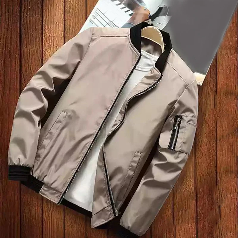 

Куртка-бомбер мужская, модная бейсбольная уличная одежда в стиле хип-хоп, приталенный силуэт, брендовая одежда