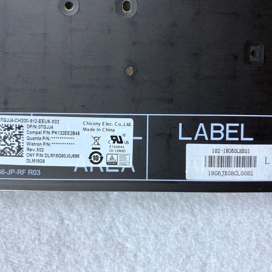 

Japanese Backlit Keyboard For DELL Latitude 7400 P100G PK132EE2B45 0TGJJ4 JP Layout