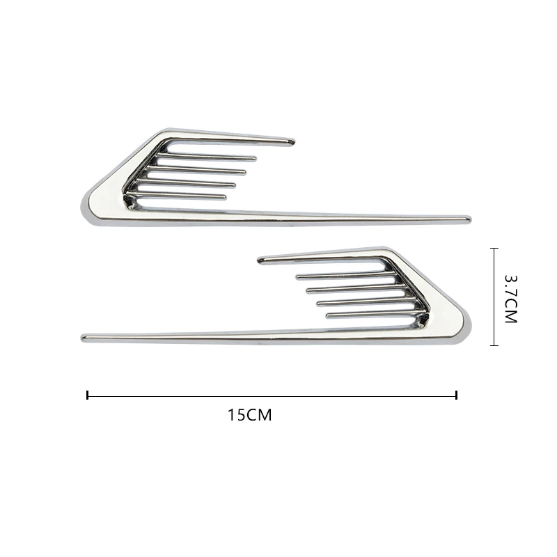 2 шт. 3D Акула жаберная Автомобильная боковая поддельная наклейка на
