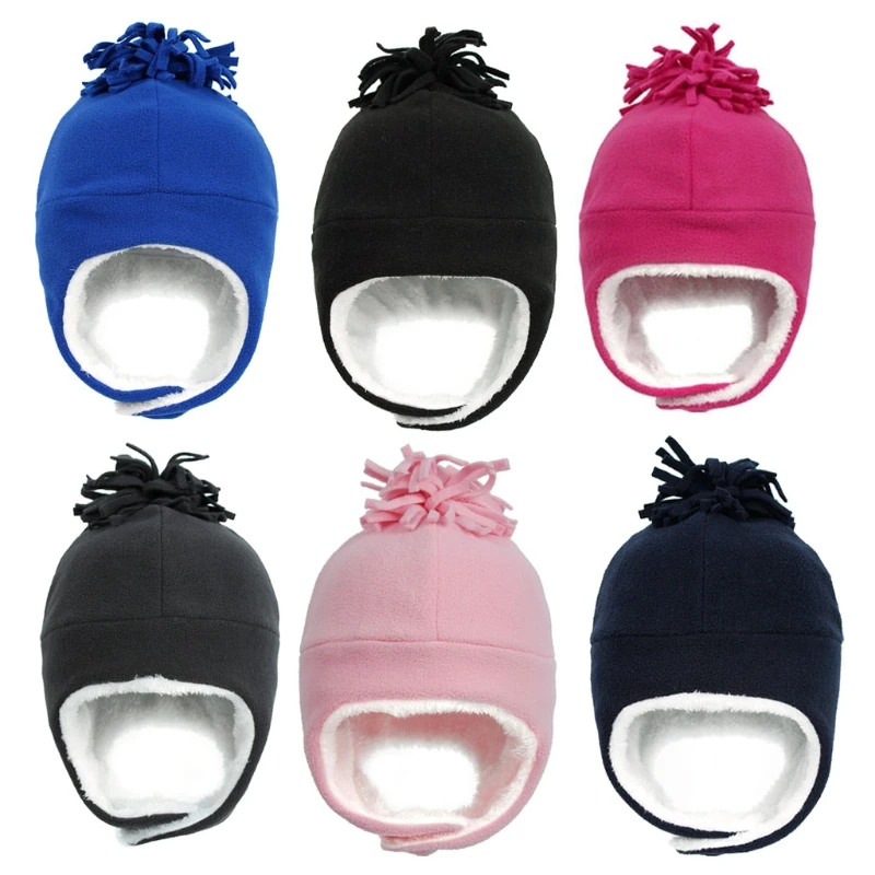 

Baby Infant Boys Girls Winter Hat Kids Fleece Lined Windproof Earflap Warm Cap