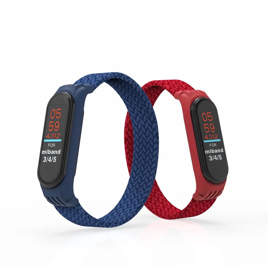 Forwelleny для Xiaomi Band 5 4 3 нейлоновый соло-петля Плетеный ремешок аксессуары |