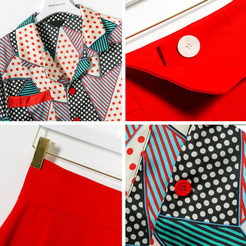 Осенний Женский комплект из двух предметов Trytree повседневный однобортный Топ с