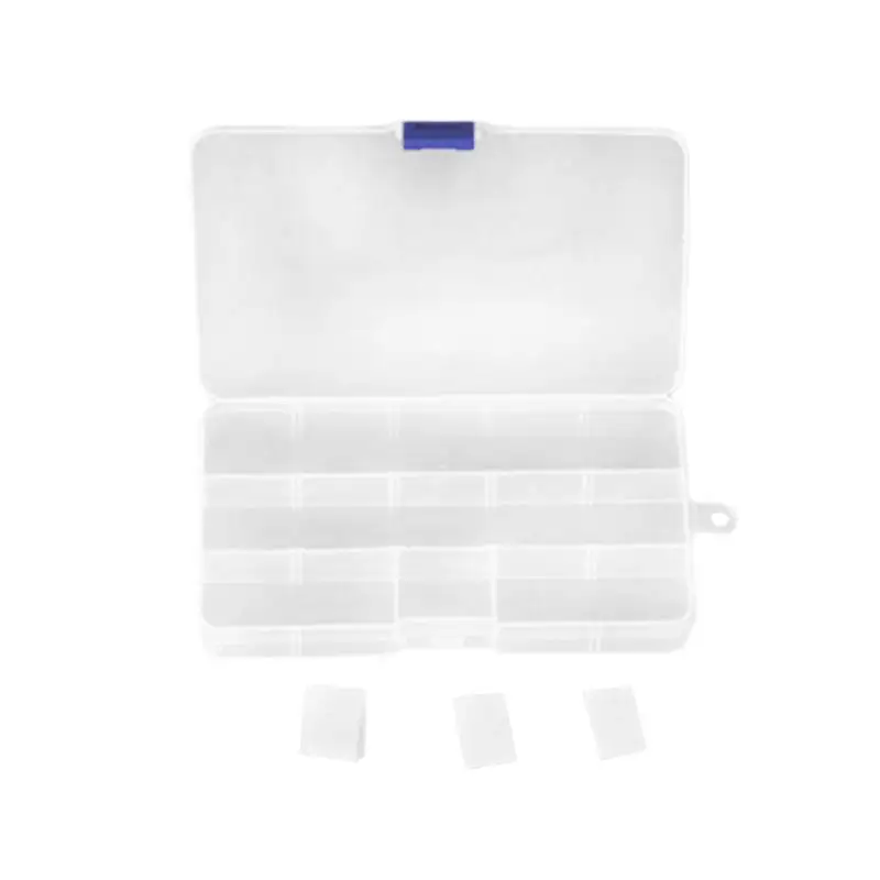

Box Fishing Fishing Tackle Box Lure Tackle Box Hook Visible 15 Plastic Storage Case Compartments Multifunctional Transparent