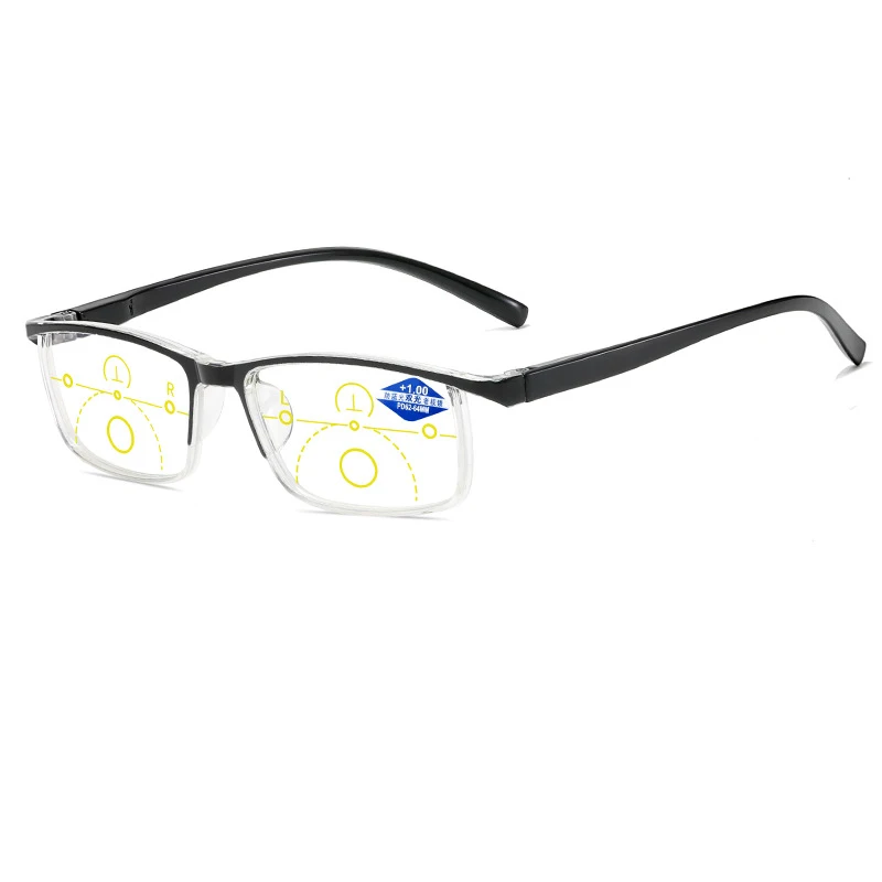 Очки для чтения Smart TR90 квадратные прогрессивные Мультифокальные с защитой от