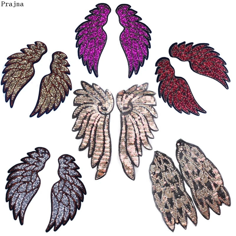 Праджня Крылья блестящие нашивки вышитые патчи для одежды полосатые наклейки