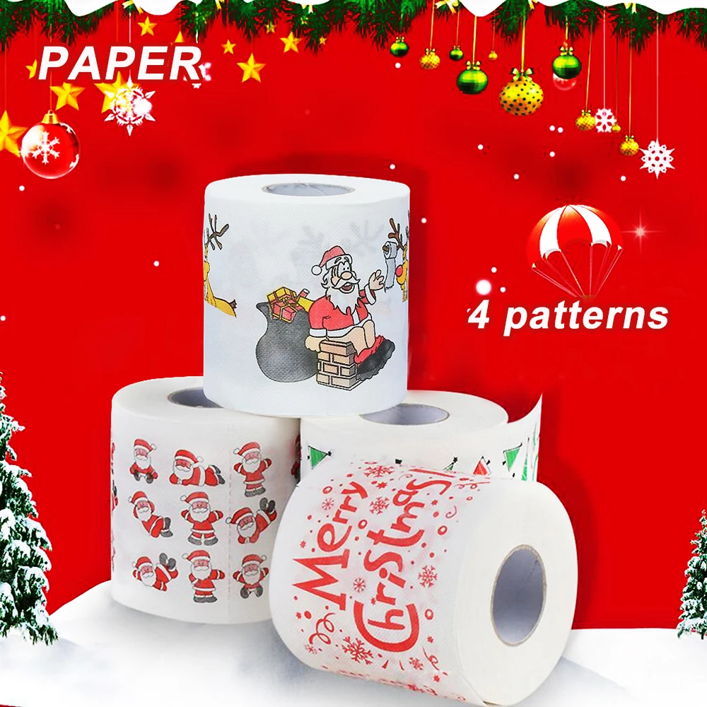 Домашний Санта Клаус ванна для туалетной бумаги Бумага рождественские