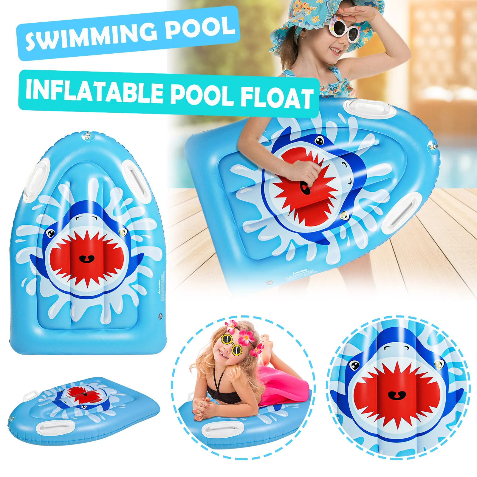 

31*22cm Children Inflatable Bodyboards Kids Lightweight Soft Mini Surfboards Outdoor Swimming Pool Beach Floating Mat Pad Float