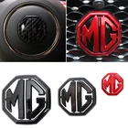 3 цвета для 2017 2018 2019 MG ZS Morris гараж, АБС-пластик, Автомобильный Этикетка-эмблема головной решетка сзади рулевое колесо Стикеры Замена