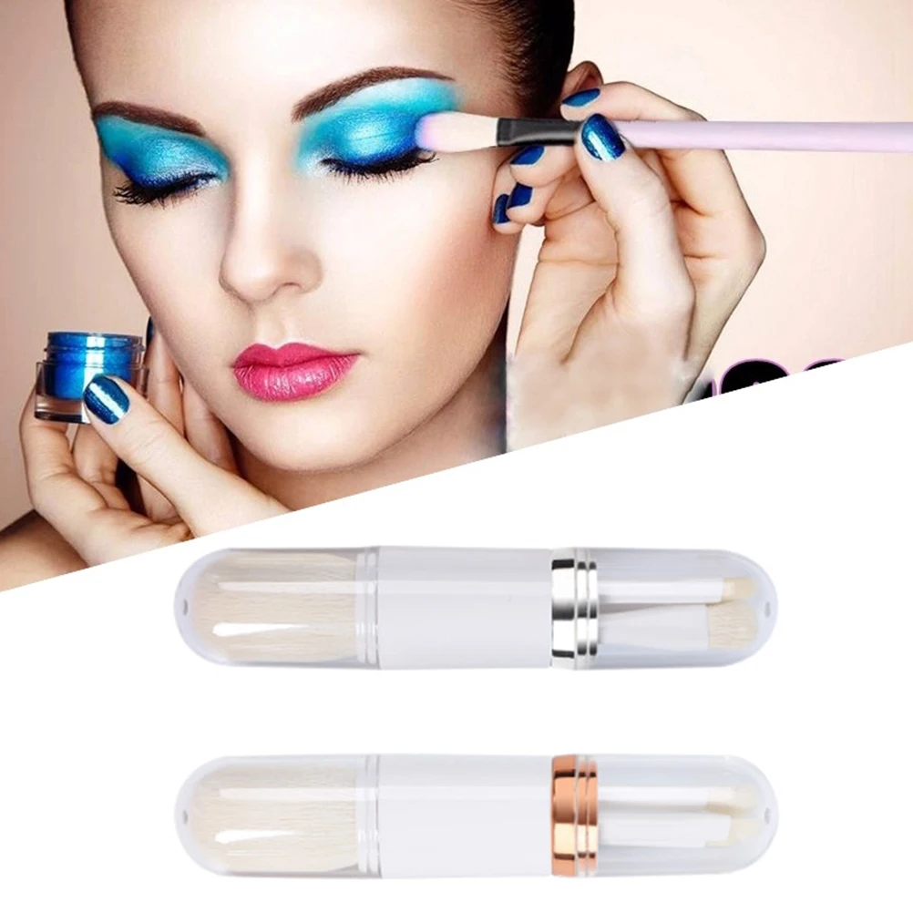 4 в 1 Набор выдвижных кистей для макияжа кисть основы кисти теней век набор с