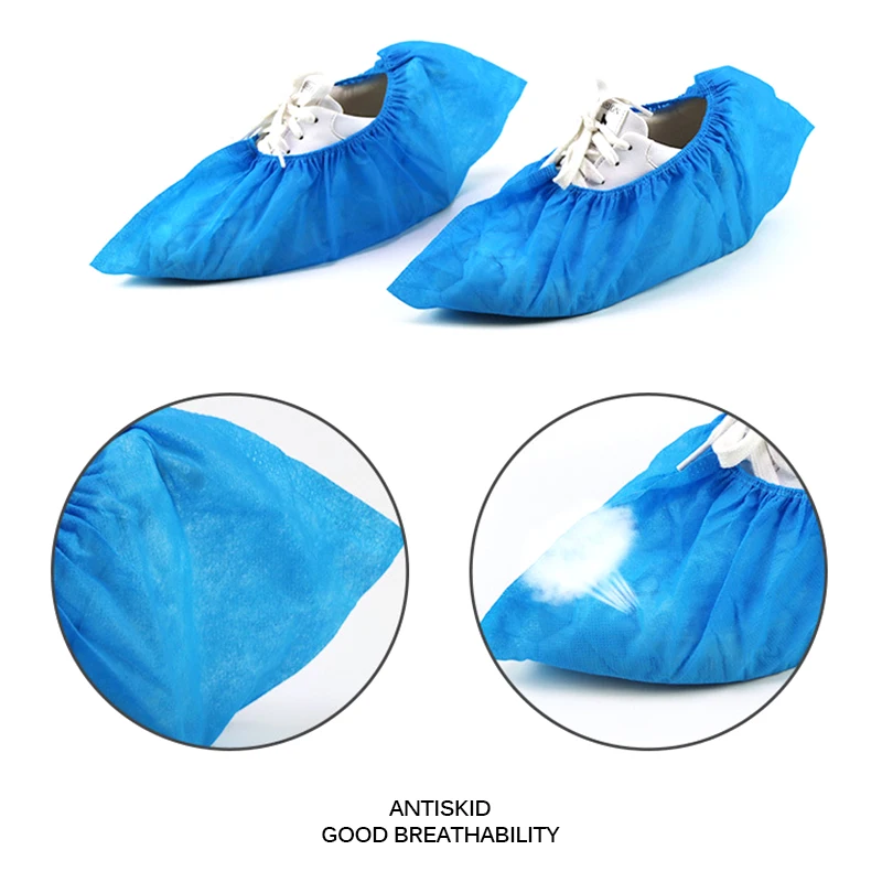 

New 100pcs Disposable Shoe Cover Dustproof Non-Slip Dhoe Cover Children Students Adult Non-Woven Shoe Cover Household Foot Cover