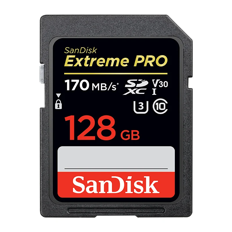 SD-Карта SanDisk SDHC 64 ГБ 128 256 SDXC флэш-карта памяти класса 10 U3 для цифровой камеры |