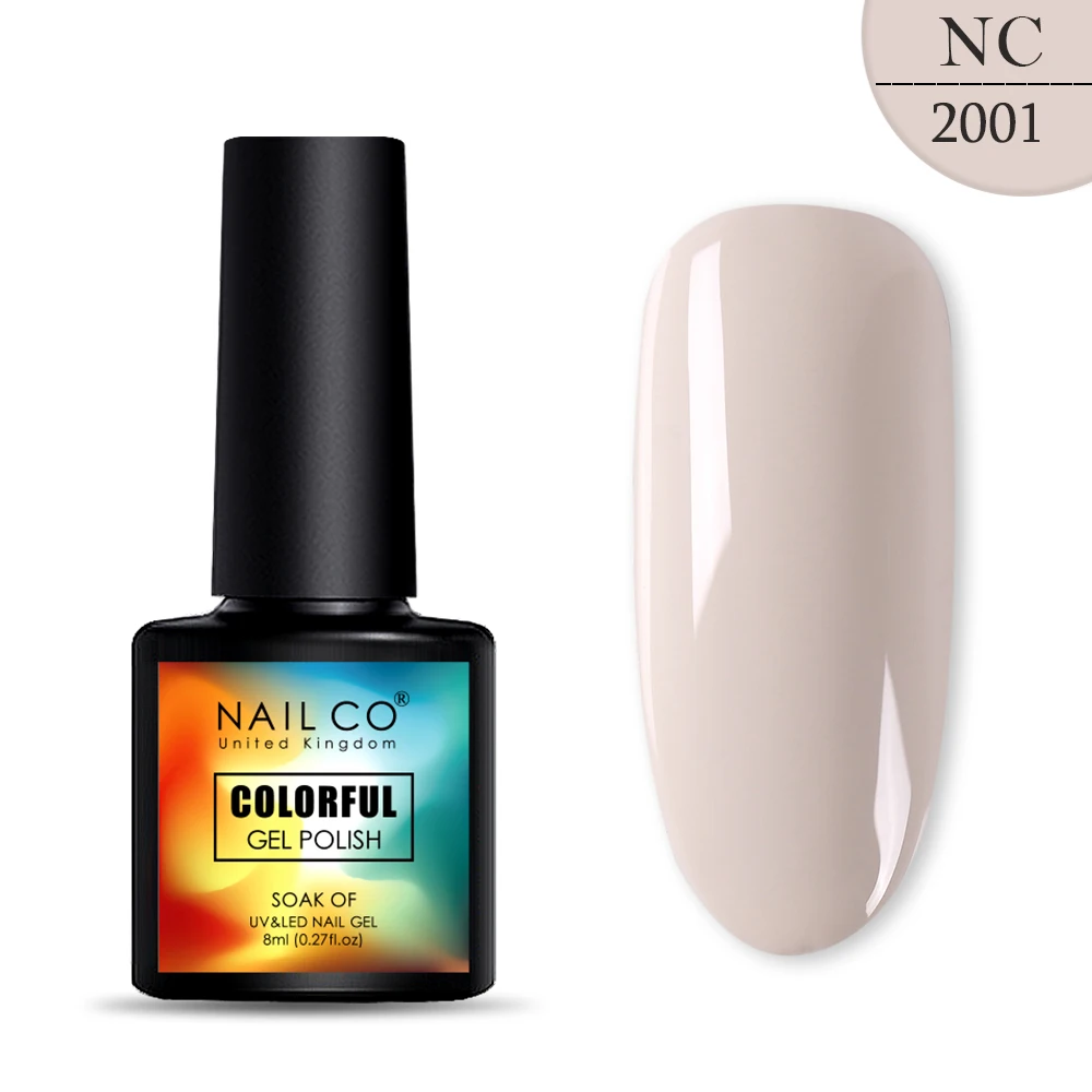 2001 NAILCO, новинка, 8 мл, 130 цветов, светодиодный Гель-лак для ногтей УФ гель для ногтей, салонный домашний лак, Гель-лак, гибридный, впитывающий - Цвет: 2001