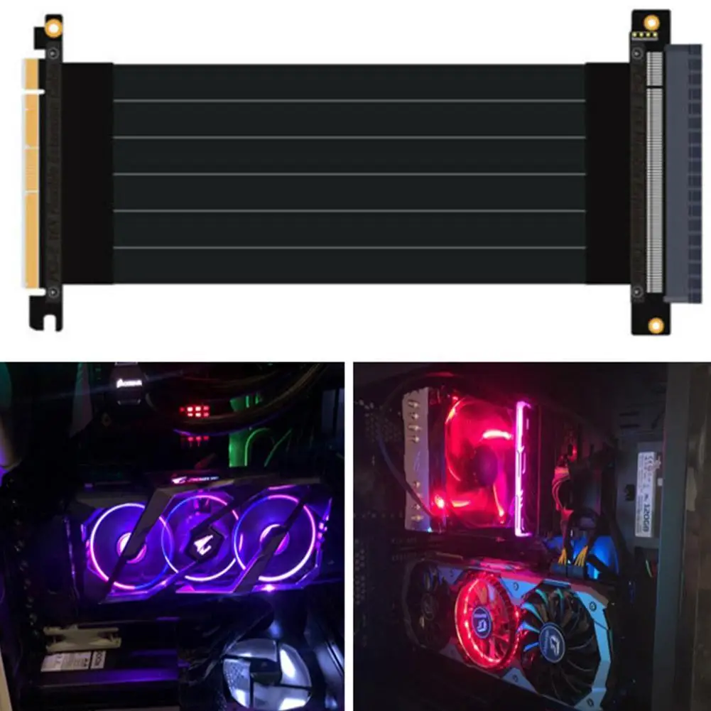 

PCI- E 3.0 16X Graphics Card vertical kickstand/base Card Connector For GPU Cable Riser Adapter case ATX Port Extension Fle E9W5