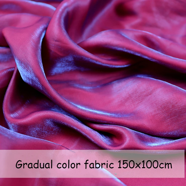 

Тканевая мерсеризованная шелковая ткань с постепенным цветом, мягкий китайский сценический материал для одежды, шитье для рубашки, юбки, пл...