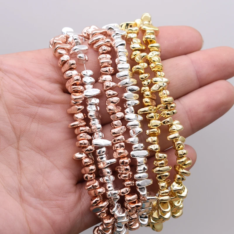 

4-10mm Small Stone Beads Irregular Natural Hematite Stone Spacer Loose Beads for Jewelry Making Bracelet Accessories wholesale