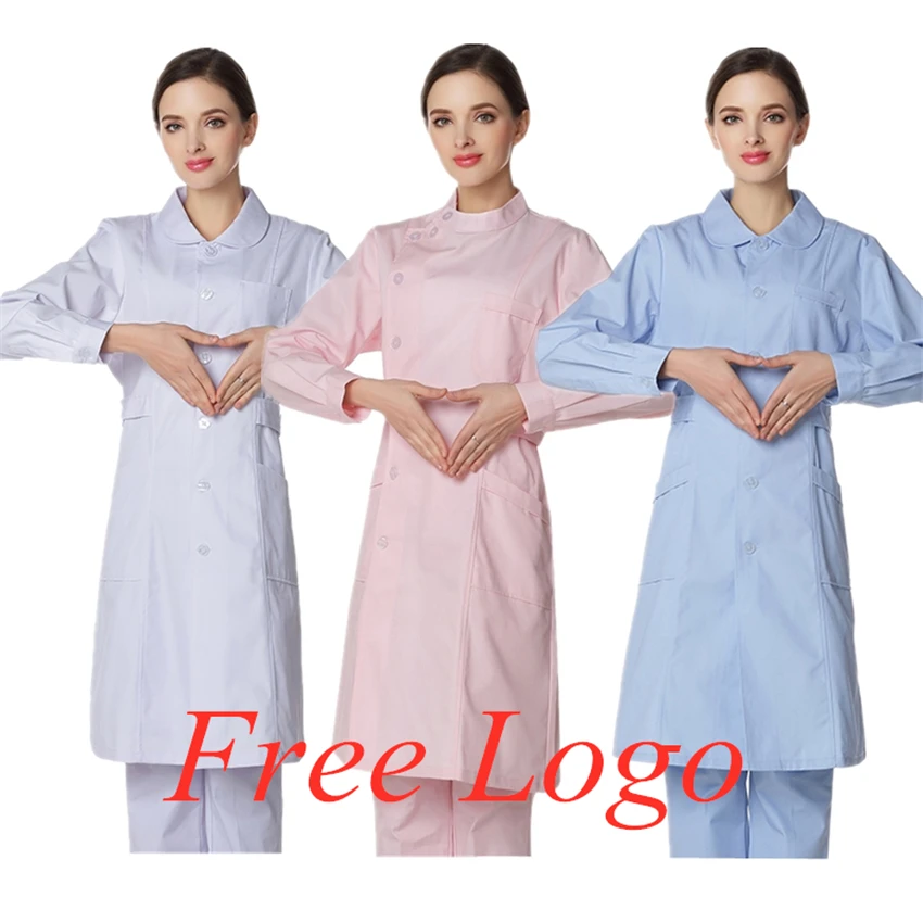Рабочая одежда для взрослых женщин халат Скрабы Аптечная куртка клиника белое