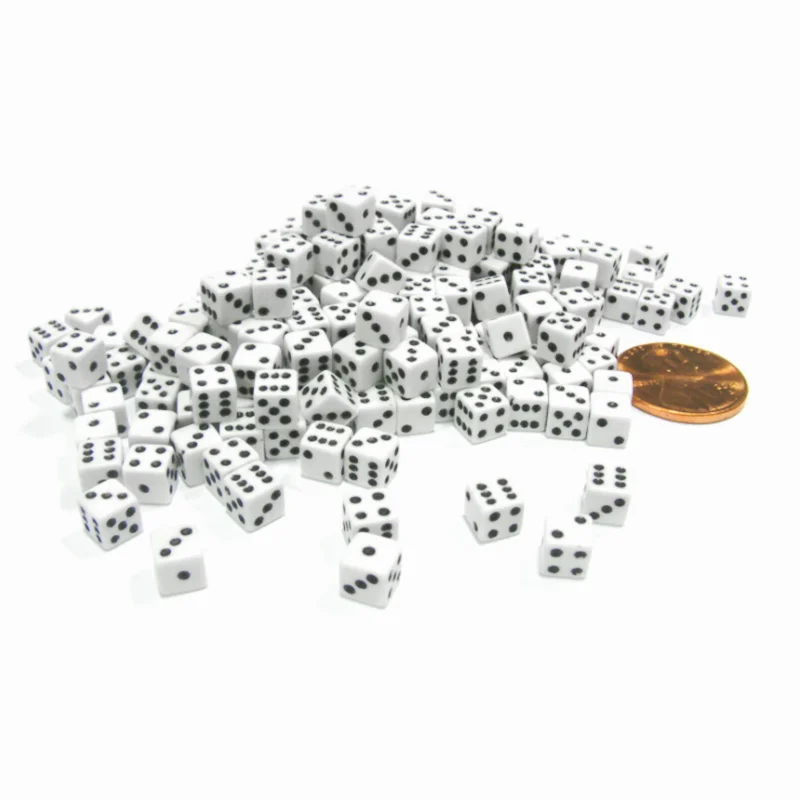 

Dices 8mm 40PCS Plastic Black Pip Dices Standard Six Sided For Board Game and Other Games Accessories