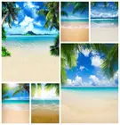 Фон для фотосъемки с изображением летней вечеринки Алоха на море природных пальм дерева песка Билу неба облака реквизит для фотозоны
