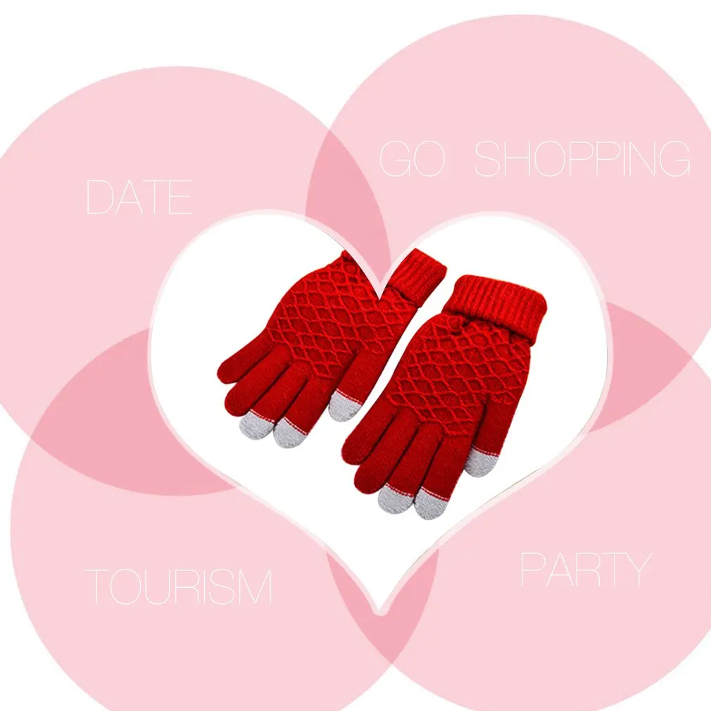 Осенне зимние женские теплые перчатки длина запястья прекрасные Жаккардовые