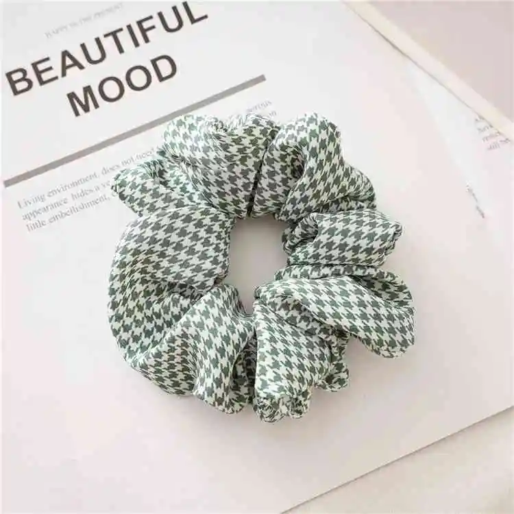 Новинка женское элегантное тонкое кольцо из тонкой ткани в ломаную клетку на