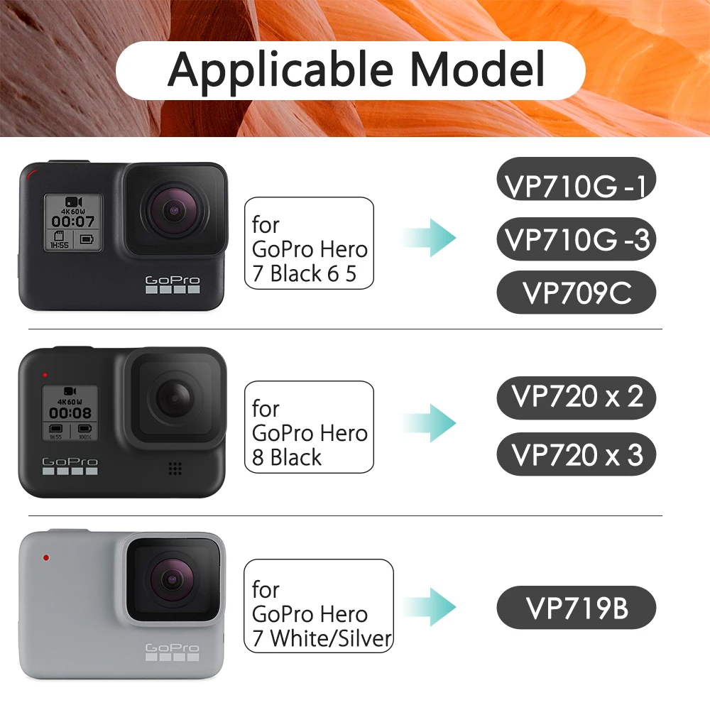 Vamson для GoPro Hero 8 черный 7 6 5 Защита экрана для Go pro Hero7 черный объектив камеры аксессуары защитная Пленка чехол VP710G