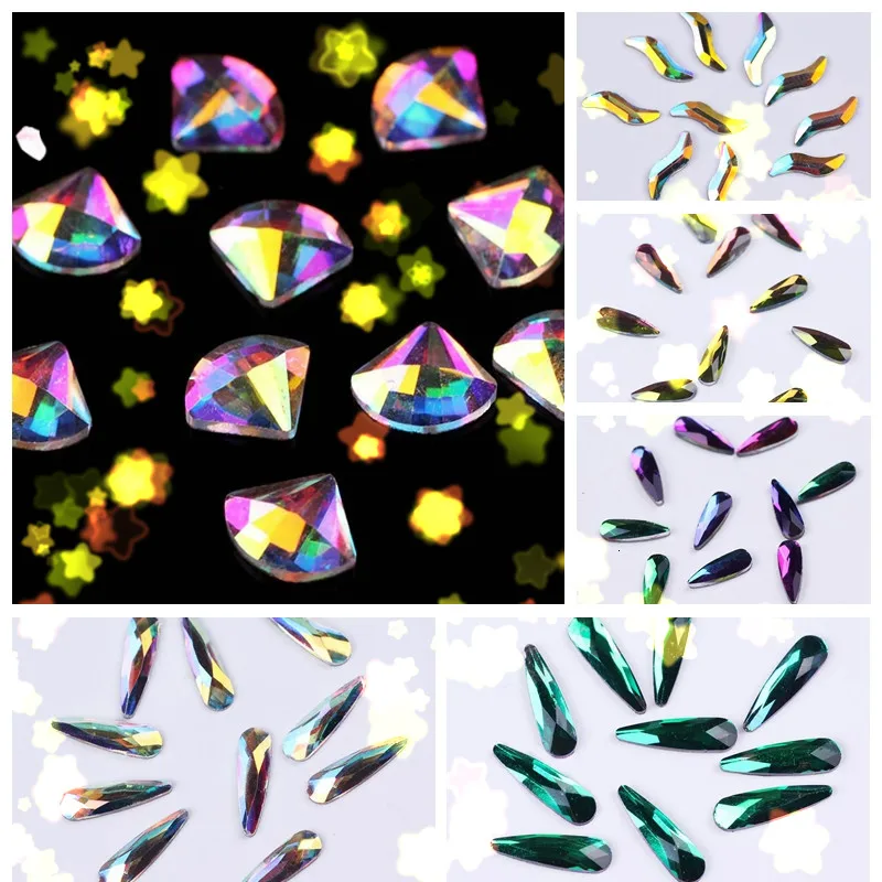 Цветные стразы Pulaqi AB для дизайна ногтей украшение с клеем на цветы DIY ремесла