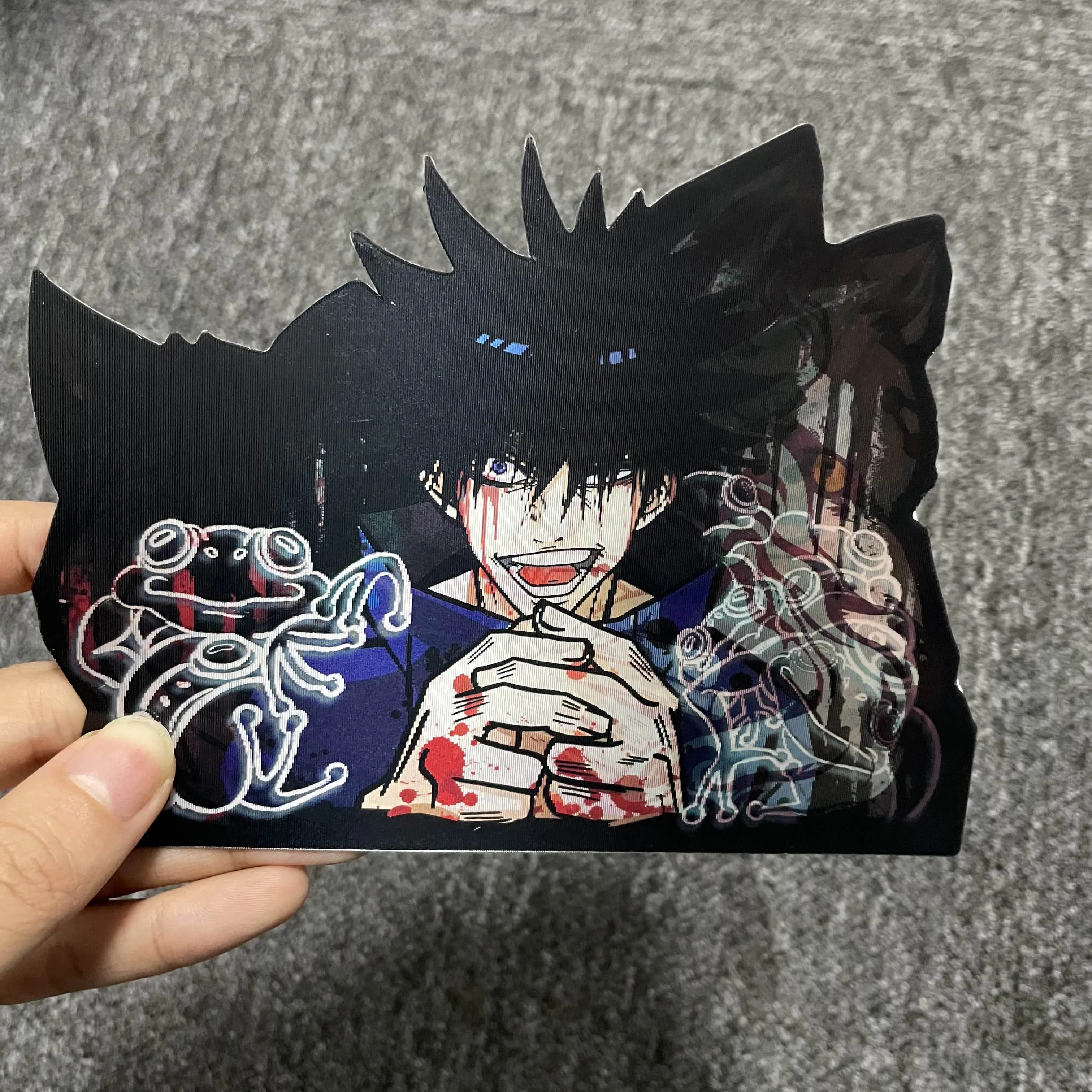 Anime Jujutsu Kaisen 3D Stickers Fushiguro Megumi Motion Lenticular Sticker Waterproof Decals for Cars Birthday Gift | Дом и сад