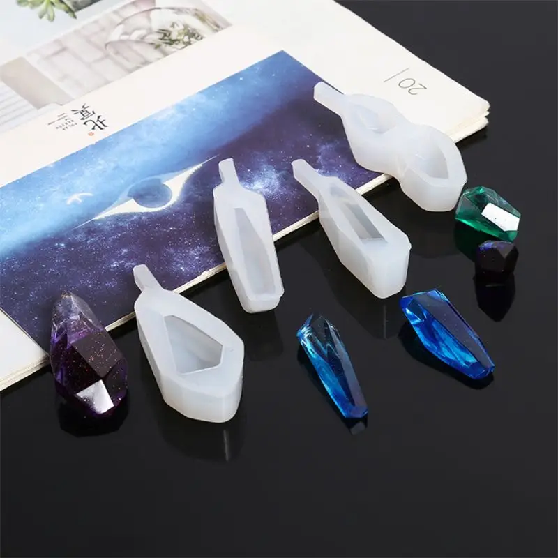 

4 PCS Clear Jewelry Silicone Molds Jewelry Resin Casting Mold for Making Necklace Pendant D0AC