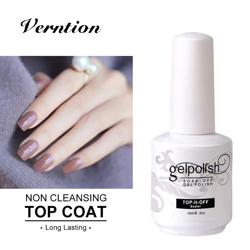 Гель-основа для верхних и покрытий 15 мл без протирания поверхностей глазури