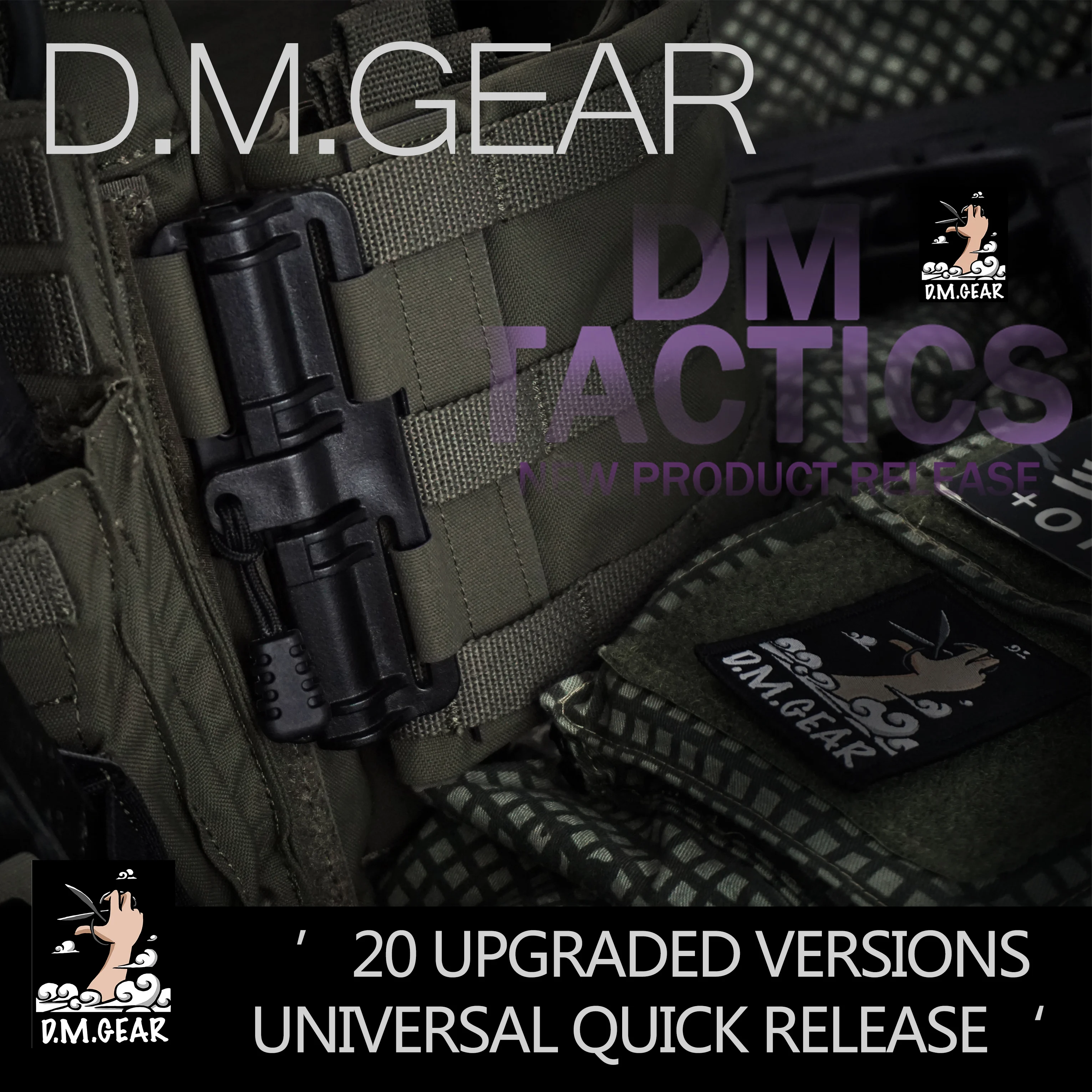DMGear-chaleco táctico MOLLE, hebilla de liberación rápida, JPC, CPC, accesorios