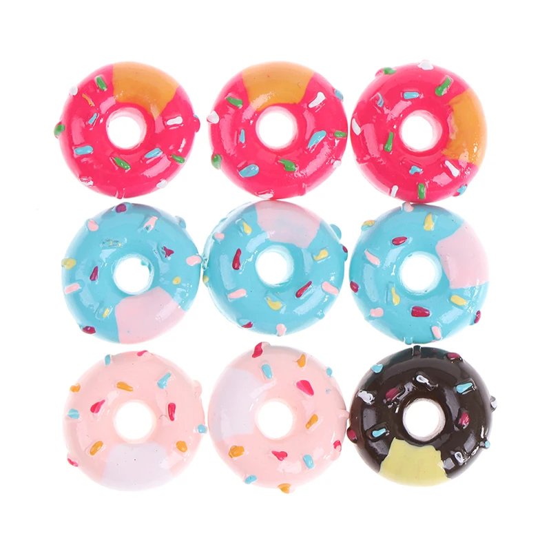 

10Pcs/Set Cute Mini Candy Donut Doll Food Pretend Play Dollhouse Accessories Miniature Home Craft Decor Cake Kids Kitchen Toys