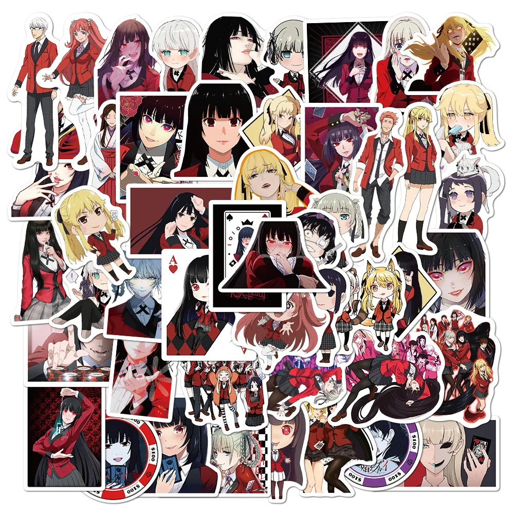 

50Pcs Eiga Kakegurui Anime Stickers Graffiti Laptop Helmet Cartoon Kakegurui The Movie Waterproof Decals Child Toy Sticker Gifts