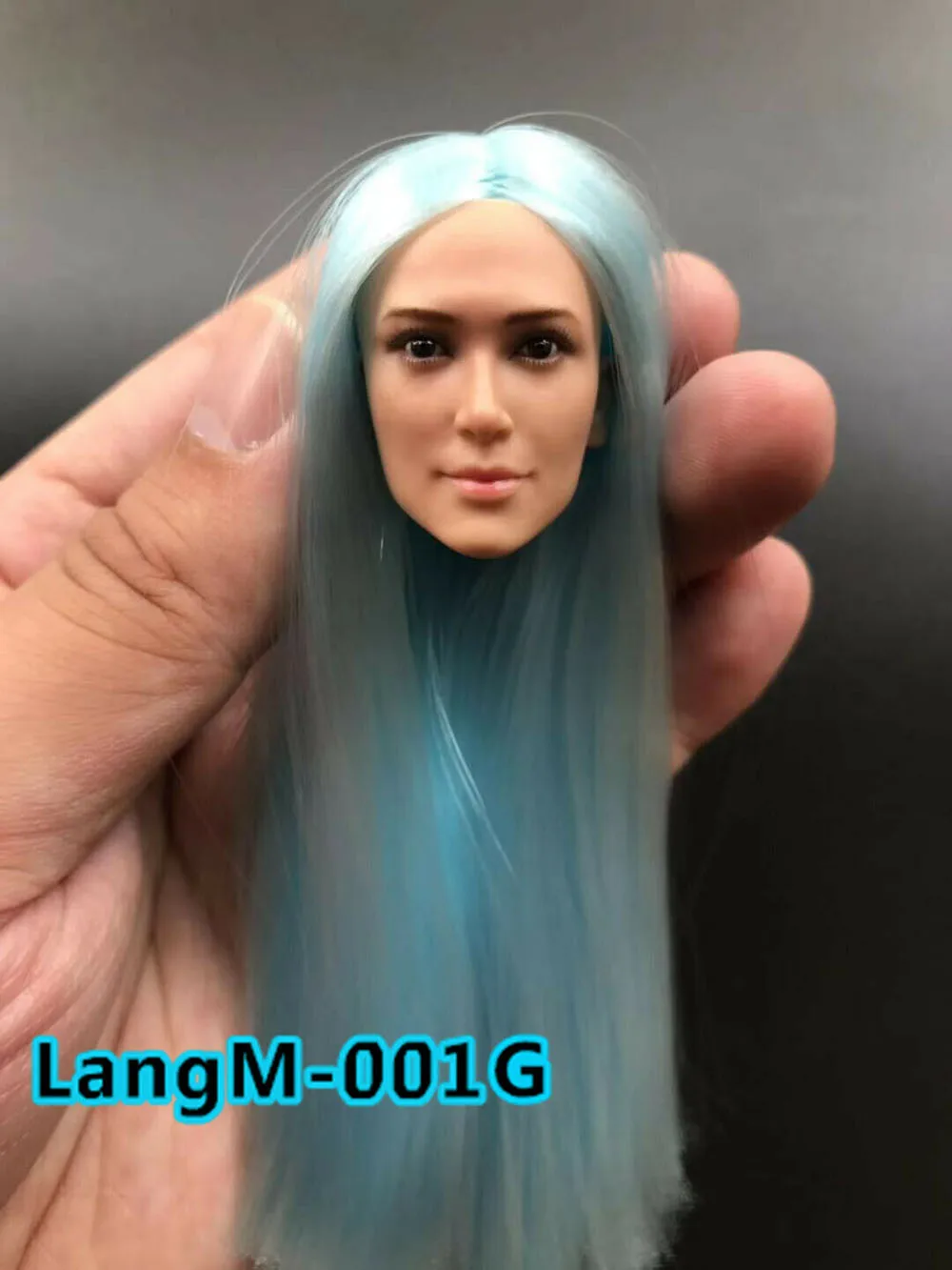 

LangM-001 1/6 Scale Asian Beauty Planted Hair Girl Head Sculpture Fit For 12" Female Action Figure Body Accessories