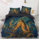Осьминог постельные принадлежности 23 шт морские животные постельное белье наборы односпальная королева размер покрывало Медузы одеяло наволочка