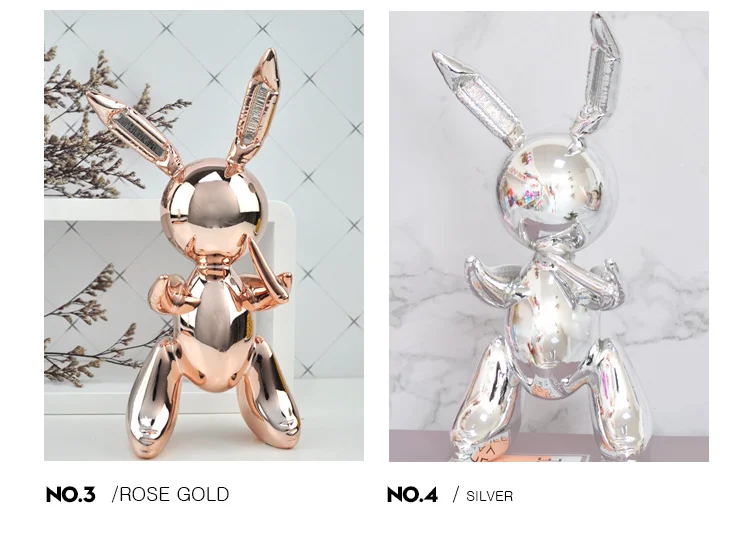 balloon rabbit sculpture home decoration art and craft garden decoration creative statue