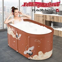 portable folding bathtub for adult children swimming pool large bathtub bath bucket insulation sauna bathing bath tub with cover