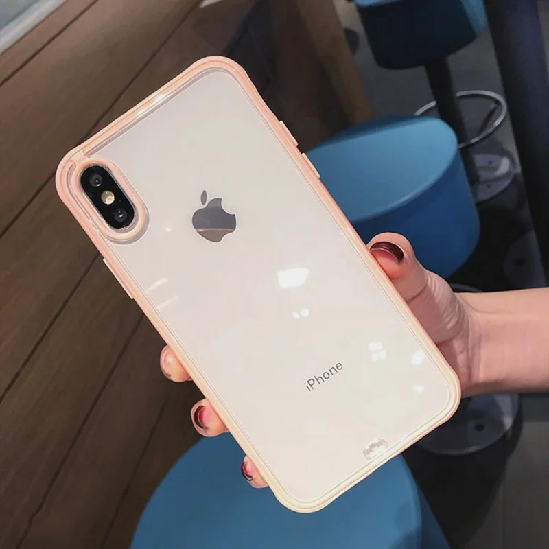 shockproof bumper transparent soft silicone phone cases for iphone xr xs max 7 8 6 6s plus x clear back cover for iphone 11 pro free global shipping