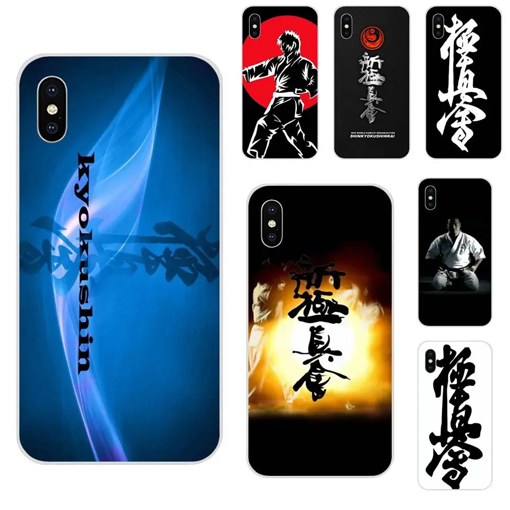Мягкий Силиконовый ТПУ Прозрачный чехол для крышки корпуса Kyokushin для Apple IPhone X XS Max XR 4 4s 5 5C 5S SE 6 6S 7 8 Plus