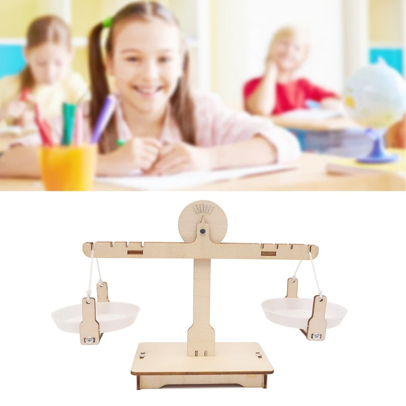 

Wooden Assembly Balancing Scale Math Learning Game Board Toys Technology DIY