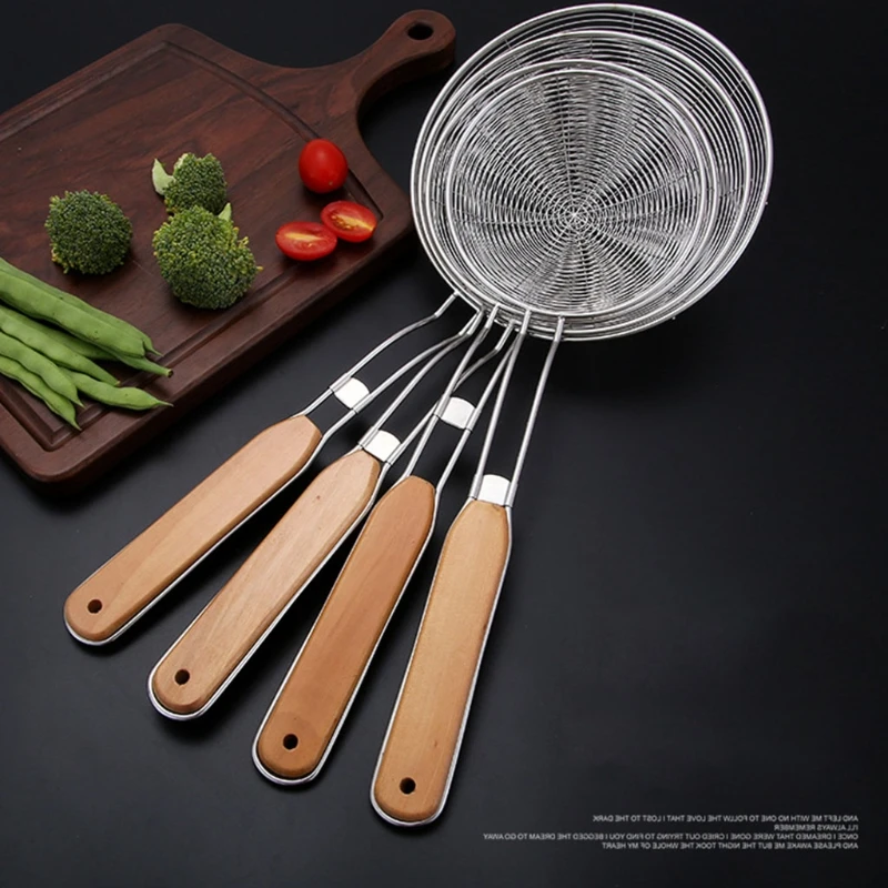 Oval Food Filter Cooking Tools Stainless Steel Safe in Kitchen Appliances for Everyday Frying Steaming and Scooping