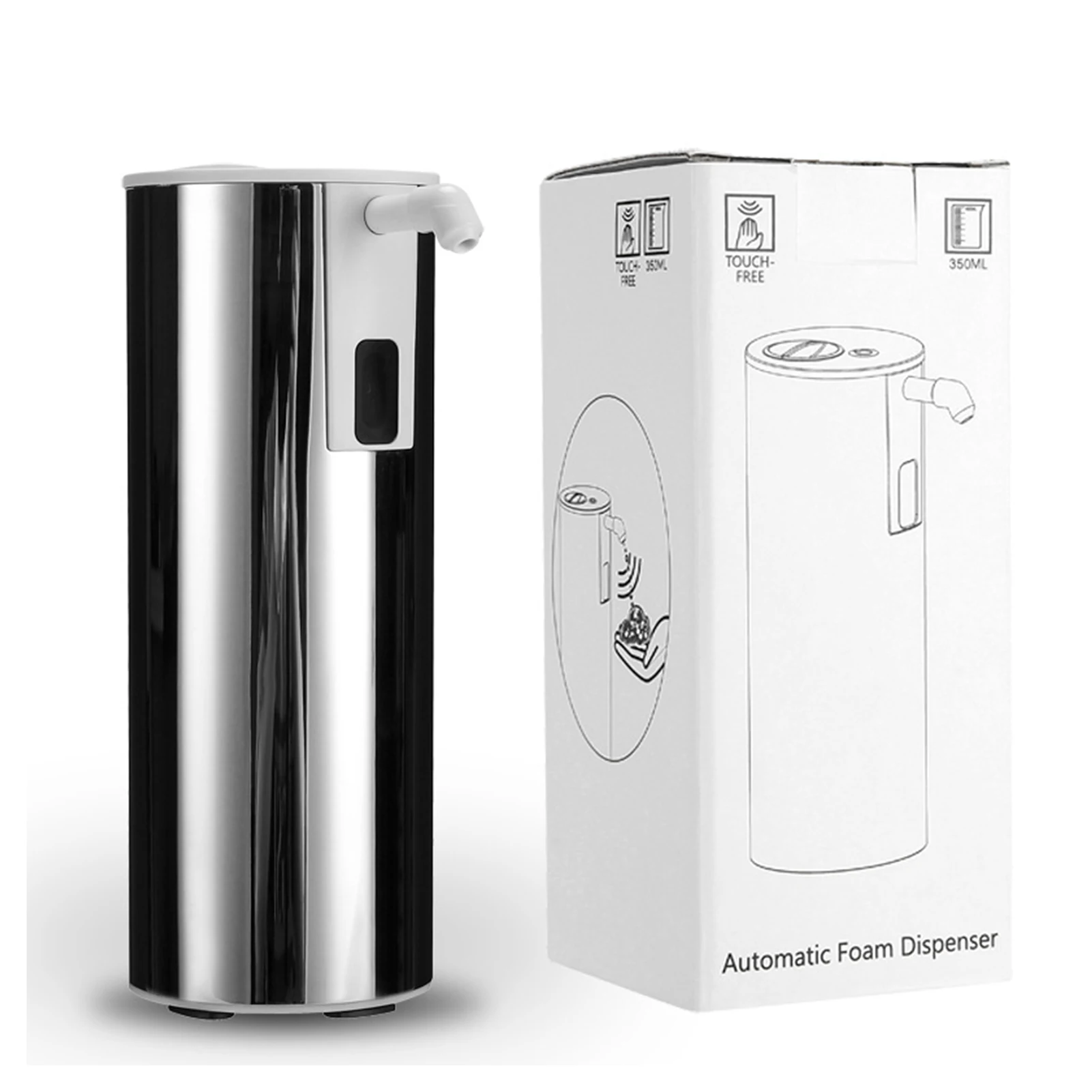 

Automatic Soap Dispenser Foaming Infrared Motion Sensor Touchless Soap Dispenser Stainless Steel Battery Soap Dispenser 350mL