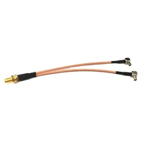1pc rp sma female jack to 2x ts9 male splitter combiner rg316 coaxial cable 15cm for huawei usb modem