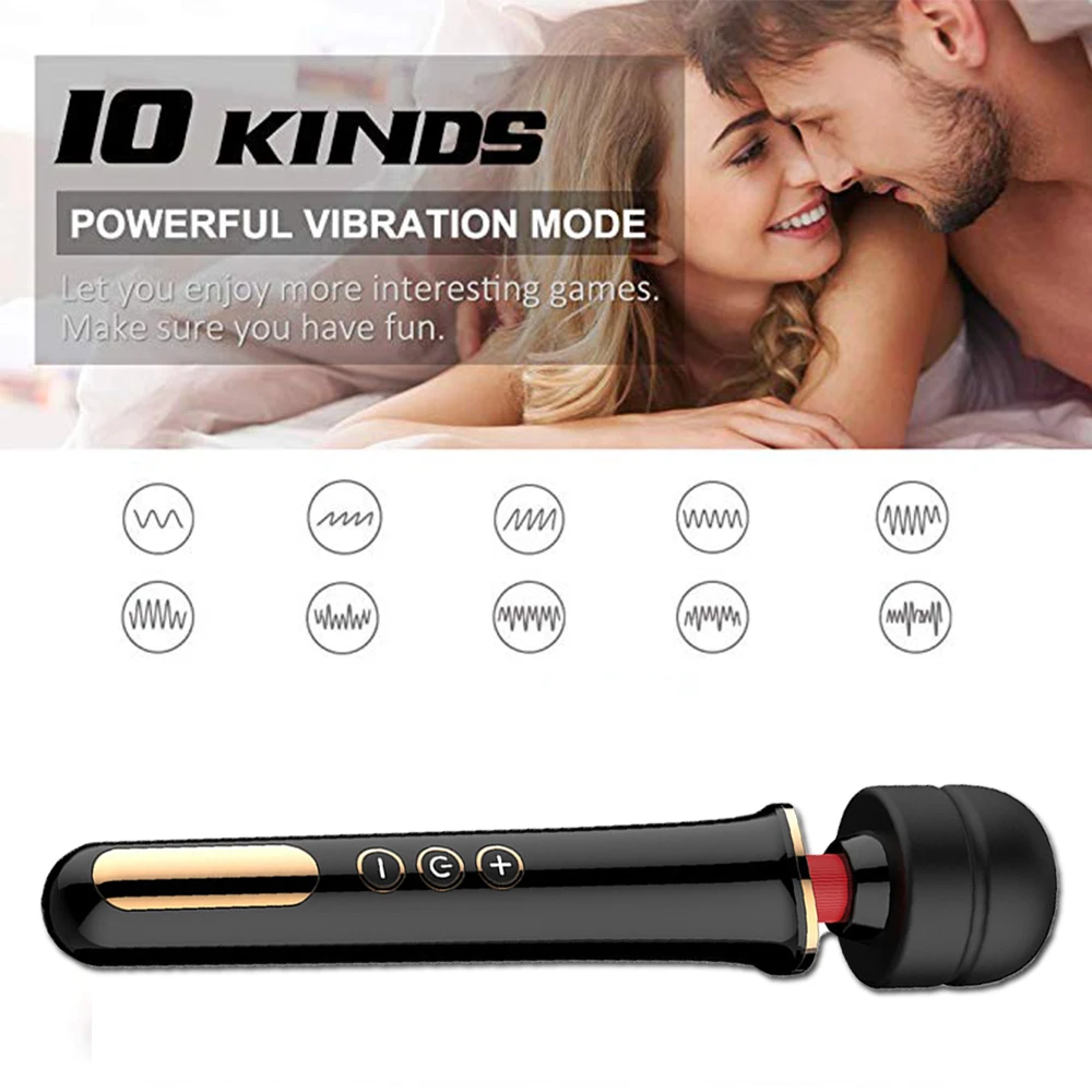 Мощный вибратор с большой головой волшебная палочка секс-игрушки для женщин