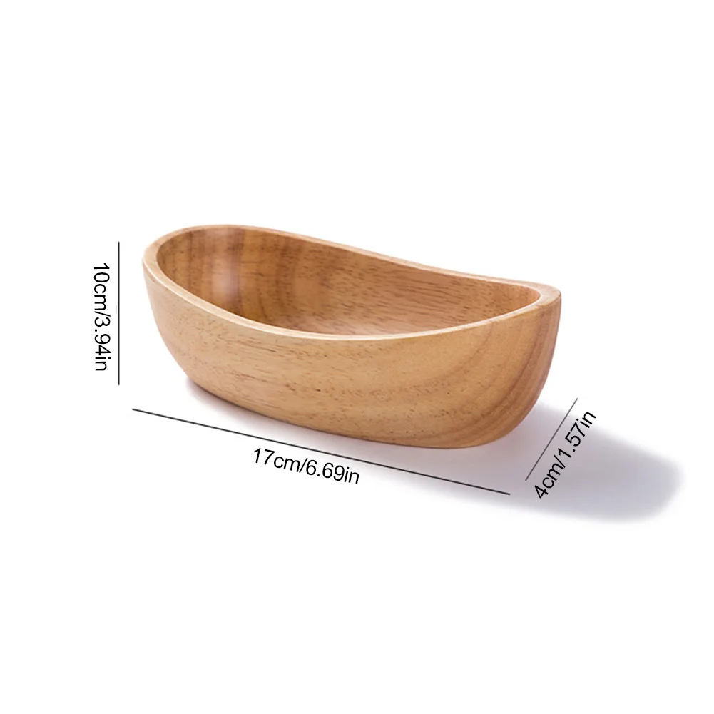 

1 PCS Fruit Plate Boat-shaped Plate Solid Wooden Candy Serving Tray For Home Restaurant Dish Home Decorative Tray