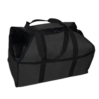 log carrier wood tote bag handbag tool bags portable big black durable waterproof 600d oxford cloth zipper firewood storage kit