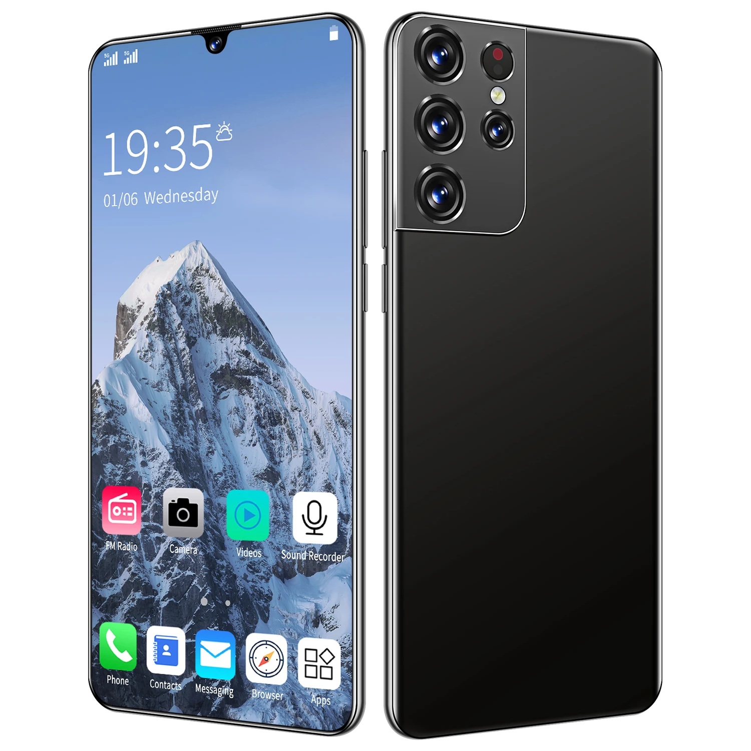 

2021 Newest S21Ultra 6.6 Inch HD Smartphones 5G Network 12+512GB 24MP+50MP Camera Android10 MTK6889 6000mAh Face ID Mobilephone